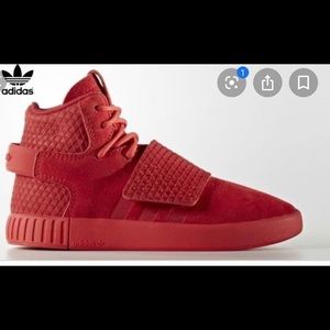 Adidas high top tubular invaders red
